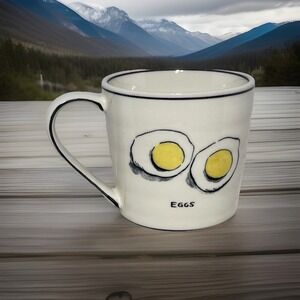 Molly Hatch Anthropology 2 Sunny Side Up Eggs Coffee Tea Cup